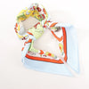 Hermès Carré 90 "RETOUR A LA TERRE" Silk handkerchief in Light Blue Secondhand
