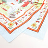 Hermès Carré 90 "RETOUR A LA TERRE" Silk handkerchief in Light Blue Secondhand