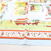 Hermès Carré 90 "RETOUR A LA TERRE" Silk handkerchief in Light Blue Secondhand