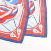 Hermès Carré 90 "SPINNAKERS" Silk handkerchief in Red x Blue Secondhand