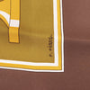 Secondhand Hermès Carré 90 "ÉCHIQUIER" Silk handkerchief in Brown