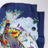 Hermès Carré 90 "THE ALFEE AUBE" Silk handkerchief in Navy Blue Secondhand