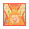 Hermès Carré 90 "TIBET" Silk handkerchief in Orange Secondhand