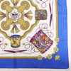 Hermès Carré 90 "Tambour no Taiko" Silk handkerchief in Blue Secondhand