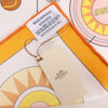 Hermès Carré 90 "Tea for Two" Silk handkerchief in Orange Secondhand