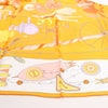 Hermès Carré 90 "Tea for Two" Silk handkerchief in Orange Secondhand