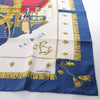 Hermès Carré 90 "Vue du Carrosse de la Galère La Réale" Silk handkerchief in Navy Blue Secondhand