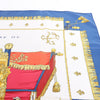 Hermès Carré 90 "Vue du Carrosse de la Galère La Réale" Silk handkerchief in Navy Blue Secondhand