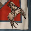 Hermès Carré 90 "Voyages En Russie" Silk handkerchief in Beige x Blue Secondhand