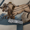 Hermès Carré 90 "Voyages En Russie" Silk handkerchief in Beige x Blue Secondhand