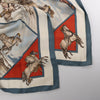 Hermès Carré 90 "Voyages En Russie" Silk handkerchief in Beige x Blue Secondhand