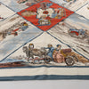 Hermès Carré 90 "Voyages En Russie" Silk handkerchief in Beige x Blue Secondhand