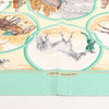 Hermès Carré 90 "Auteuil en Mai" Silk handkerchief in Green Secondhand