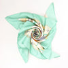 Hermès Carré 90 "Auteuil en Mai" Silk handkerchief in Green Secondhand