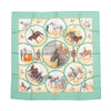 Hermès Carré 90 "Auteuil en Mai" Silk handkerchief in Green Secondhand