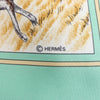 Hermès Carré 90 "Auteuil en Mai" Silk handkerchief in Green Secondhand