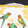 Hermès Carré 90 "tendresse feline" Silk handkerchief in Black x Yellow Secondhand