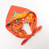 Hermès Carré 90 "Tendresse Feline" Silk handkerchief in Orange Secondhand