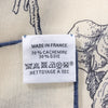 Hermès Carré Géant "LES CABANES" Cashmere & Silk Scarf in in Beige x Navy Secondhand