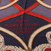 Hermès Carré Géant "L'INSTRUCTION DUROY" Cashmere & Silk Scarf in in Navy Blue x Red Secondhand