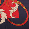 Hermès Carré Géant "L'INSTRUCTION DUROY" Cashmere & Silk Scarf in in Navy Blue x Red Secondhand