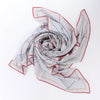 Hermès Carré Géant "PIQUE SELLIER" Cashmere & Silk Scarf in Gray Secondhand