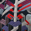 Hermès Carré Géant "SANGLES EN ZIGZAG" Cashmere x Silk scarf in Blue x Red Secondhand