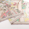 Hermès Carré Geant "LOCOMOTION" Cashmere and Silk Scarf in Beige Secondhand