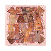 Hermès Carré 140 "VOYAGE EN ETOFFES" Cashmere x Silk handkerchief in Pink Secondhand