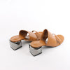 HERMES Cornelia Leather Sandals in Brown, Size 39 EU Secondhand