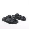 Secondhand HERMES Cypre Leather Sandals in Black, Size 38.5 EU