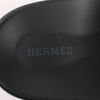 HERMES Cypre Leather Sandals in Black, Size 42 EU Secondhand