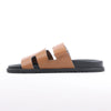 HERMES Cypre Leather Sandals in Brown Velcro Strap, Size 42 EU Secondhand