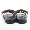 HERMES Cypre Leather Sandals in Brown Velcro Strap, Size 42 EU Secondhand