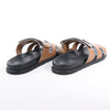 HERMES Cypre Leather Sandals in Brown Velcro Strap, Size 42 EU Secondhand