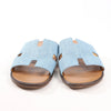 HERMES Izmir Denim Sandals in Light Blue, Size 43 EU Secondhand