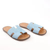 HERMES Izmir Denim Sandals in Light Blue, Size 43 EU Secondhand