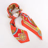 Hermès Carré 90 "HARNAIS DE COEUR" Silk handkerchief in Red Secondhand