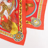 Hermès Carré 90 "HARNAIS DE COEUR" Silk handkerchief in Red Secondhand