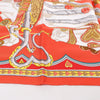 Hermès Carré 90 "HARNAIS DE COEUR" Silk handkerchief in Red Secondhand