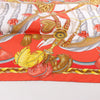 Hermès Carré 90 "HARNAIS DE COEUR" Silk handkerchief in Red Secondhand