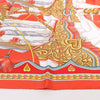 Hermès Carré 90 "HARNAIS DE COEUR" Silk handkerchief in Red Secondhand