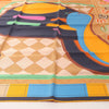 Hermès Carré 90 Double Face "Tapis de Selle" Silk handkerchief in Orange Secondhand