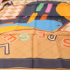 Hermès Carré 90 Double Face "Tapis de Selle" Silk handkerchief in Orange Secondhand