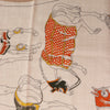 Hermès Carré 100 "RONDS DE MARCHE" Cashmere x Silk handkerchief in Beige Secondhand