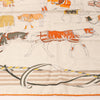 Hermès Carré 100 "RONDS DE MARCHE" Cashmere x Silk handkerchief in Beige Secondhand