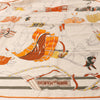 Hermès Carré 100 "RONDS DE MARCHE" Cashmere x Silk handkerchief in Beige Secondhand