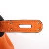HERMÈS Kelly 28 Le Tournay Taurillon Clemence Handbag in Orange Silver Metal Fittings □H: 2004 Secondhand
