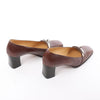 HERMES Kelly Leather Pumps in Brown, Size 38 EU Secondhand