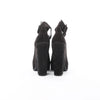 Secondhand HERMES Leather & Suede Strap Heels in Black, Size 38 EU